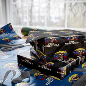 Free Venezuela Flag Chain Breaker Wrapping Paper Roll Powerful Liberation for Liberation Supporters TS02 Black Print Your Wear