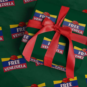 Free Venezuela Flag Patriotic Wrapping Paper Roll Venezuela Pride TS12 Green Print Your Wear