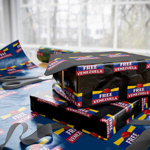 Free Venezuela Flag Patriotic Wrapping Paper Roll Venezuela Pride TS12 Black Print Your Wear