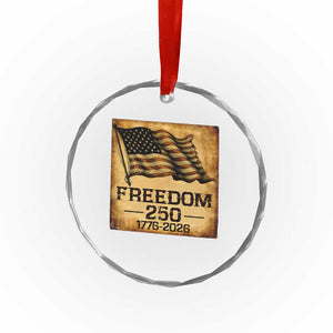 Freedom 250 Years America Crystal Glass Ornament Retro Vintage 250th Anniversary USA TS10 Print Your Wear
