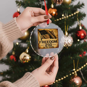 Freedom 250 Years America Crystal Glass Ornament Retro Vintage 250th Anniversary USA TS10 Print Your Wear