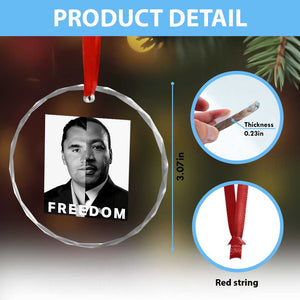 Freedom Charlie Kirk Crystal Glass Ornament Martin Luther King Jr TS14 Print Your Wear