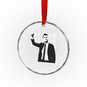 Freedom Charlie Kirk Tribute Crystal Glass Ornament A True Patriot Leagacy Memorial TS02 Print Your Wear
