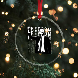 Freedom Charlie Kirk Tribute Crystal Glass Ornament A True Patriot Leagacy Memorial TS02 Print Your Wear