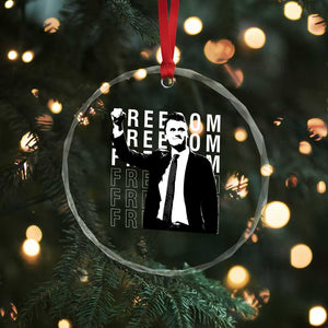 Freedom Charlie Kirk Tribute Crystal Glass Ornament A True Patriot Leagacy Memorial TS02 Print Your Wear