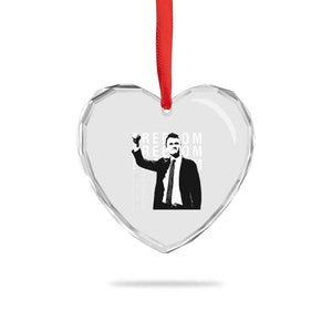 Freedom Charlie Kirk Tribute Heart Crystal Glass Ornament A True Patriot Leagacy Memorial TS02 Print Your Wear