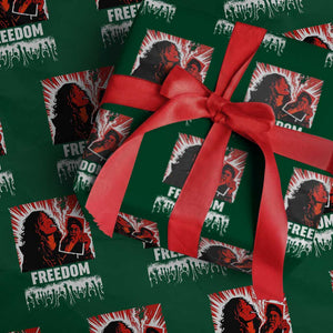 Freedom Iran Women Revolution 2026 Wrapping Paper Roll Lighting Cigarette with Burning Portrait Graphic TS02 Green Print Your Wear
