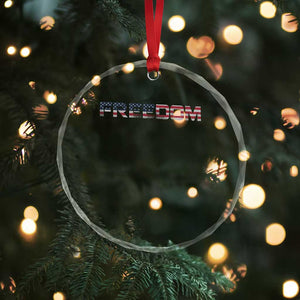 Freedom Patriotic Motivational Quote American Flag Crystal Glass Ornament TS11 Print Your Wear