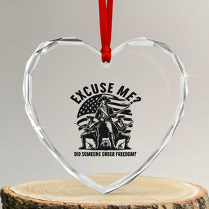 Freedom Resist Protest Civil Rights Heart Crystal Glass Ornament Excuse Me Did Someone Order Freedom TS14 Transparent Glass 3'' Heart Print Your Wear