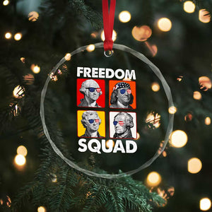 Freedom Squad Founding Fathers Crystal Glass Ornament American Revolution 4th of July