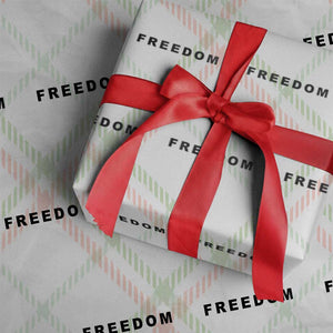 Freedom Statement Wrapping Paper Roll Free Speech Charlie Kirk Tribute TS02 Christmas Plaid Print Your Wear