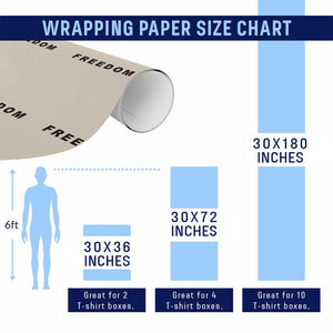 Freedom Statement Wrapping Paper Roll Free Speech Charlie Kirk Tribute TS02 Print Your Wear
