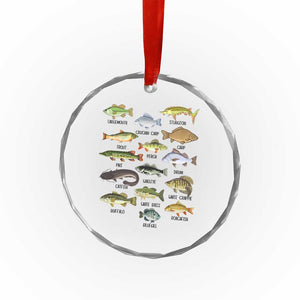 Freshwater Fish Species Crystal Glass Ornament Funny Fishing Types Fisherman Dad TS02 Print Your Wear