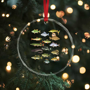Freshwater Fish Species Crystal Glass Ornament Funny Fishing Types Fisherman Dad TS02 Print Your Wear