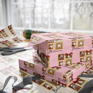 Fresno Nightcrawler Cryptid Christmas Believe Gift Wrapping Paper Roll TS12 Light Pink Print Your Wear