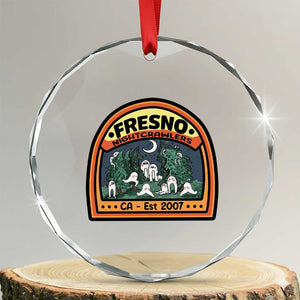 Fresno Nightcrawlers Folklore Gift Crystal Glass Ornament Home Of California Cryptids TS12 Transparent Glass 3'' Circle Print Your Wear