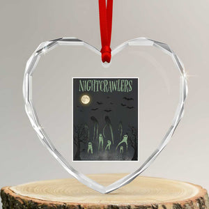 Fresno Nightcrawlers Heart Crystal Glass Ornament Gothic Cryptid Horror Fan Gift TS12 Transparent Glass 3'' Heart Print Your Wear