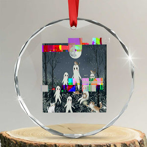 Fresno Nightkittens Nightcrawler Crystal Glass Ornament Funny Horror Cat Cryptid Lover Gift TS12 Transparent Glass 3'' Circle Print Your Wear