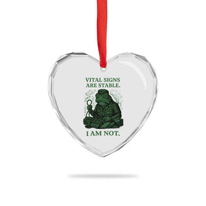 Frog Medic Heart Crystal Glass Ornament Funny Animal EMT Emergency Health Workers TS10 Print Your Wear