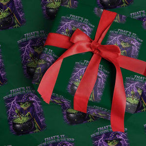 Frog Meme Wrapping Paper Roll Vintage Graphic Thats It Youre Going In The Soup TS10 Green Print Your Wear