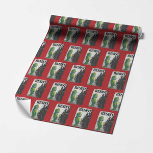 Frog Resist Wrapping Paper Roll Portland Frog Activist Protest City Art TS11 Red Print Your Wear