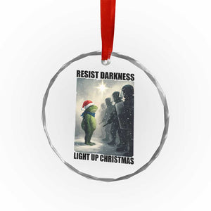 Frogs Resist Christmas Crystal Glass Ornament Funny Portland Protest ICE Activist Meme TS14 Print Your Wear