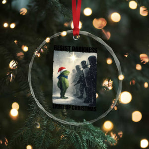 Frogs Resist Christmas Crystal Glass Ornament Funny Portland Protest ICE Activist Meme TS14 Print Your Wear