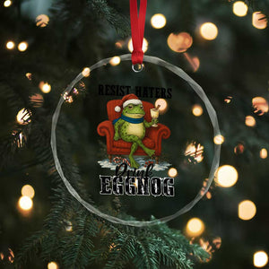 Frogs Resist Christmas Crystal Glass Ornament Portland Frog Activist America Political 2025 TS14 Print Your Wear