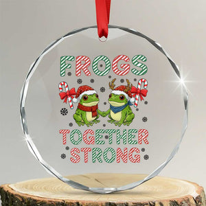 Frogs Together Strong Crystal Glass Ornament Funny Portland Christmas Resist Gift TS12 Transparent Glass 3'' Circle Print Your Wear