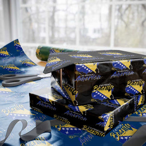 From Bosnia and Already in America Wrapping Paper Roll Bosnian Soccer Fan Travel Bosnia Herzegovina Pride