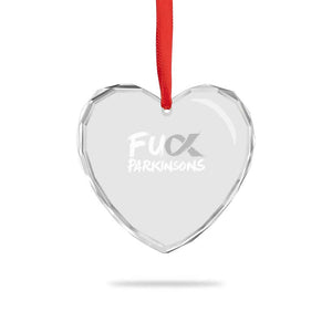 Fuck Parkinsons Heart Crystal Glass Ornament Parkinsons Disease Awareness Month TS10 Print Your Wear