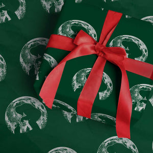 Fun Hand Boop Nose Bigfoot Cat Wrapping Paper Roll Sasquatch Full Moon TS10 Green Print Your Wear