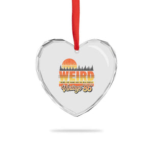 Funny 40th Birthday Heart Crystal Glass Ornament Retro 1986 Weird Being The Same Age As Old People TS10 Print Your Wear