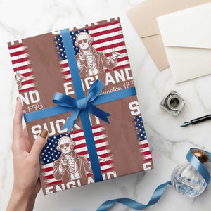 Funny 4th Of July George Washington Wrapping Paper Roll Suck It England