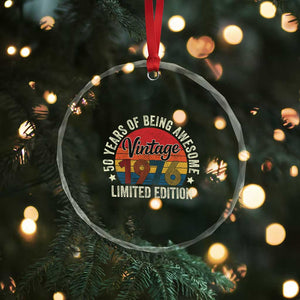 Funny 50th Birthday Crystal Glass Ornament Vintage 1976 Limited Edition 50 Year Old Bday Gifts TS10 Print Your Wear
