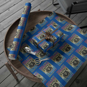 Funny 50th Birthday Wrapping Paper Roll Retro Racoon Feral And Fifty TS10 Blue Print Your Wear