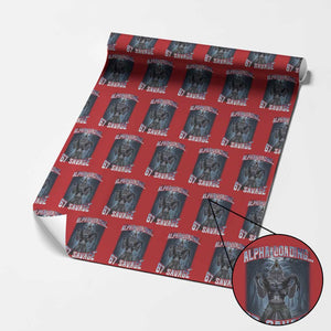 Funny 67 Alpha Wolf Wrapping Paper Roll Alpha Loading 67 Savage Six Seven Gen Z Meme TS11 Red Print Your Wear