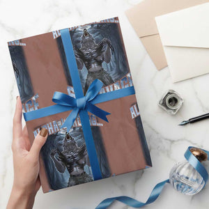 Funny 67 Alpha Wolf Wrapping Paper Roll Alpha Loading 67 Savage Six Seven Gen Z Meme TS11 Mocha Print Your Wear