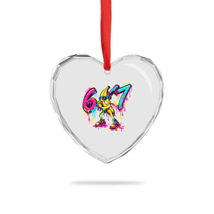 Funny 67 Banana Baseball Drip Ice Cream Six Seven Meme Heart Crystal Glass Ornament TS11 Print Your Wear