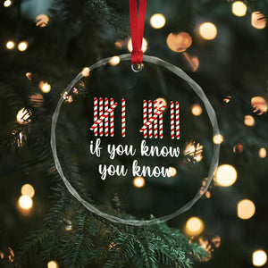Funny 67 Christmas Crystal Glass Ornament If You Know You Know Six Seven Meme Canday Cane TS11 Print Your Wear