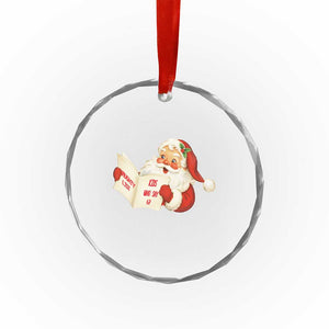 Funny 67 Christmas Santa Crystal Glass Ornament Naughty List Kids Who Say Six Seven Meme TS11 Print Your Wear