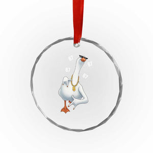 Funny 67 Cool Silly Goose Hip Hop Gangster Crystal Glass Ornament TS11 Print Your Wear