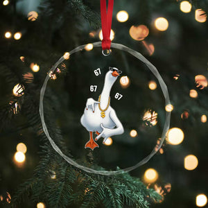 Funny 67 Cool Silly Goose Hip Hop Gangster Crystal Glass Ornament TS11 Print Your Wear
