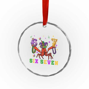 Funny 67 Crawfish Mardi Gras Crystal Glass Ornament Six Seven Meme TS12 Print Your Wear