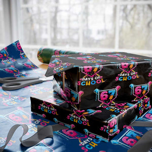 Funny 67 Days Of School Baseball Drip Wrapping Paper Roll Six Seven Meme Gen Alpha TS11 Black Print Your Wear