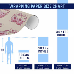 Funny 67 Dice Valentines Day Six Seven Meme Coquette Wrapping Paper Roll TS11 Print Your Wear