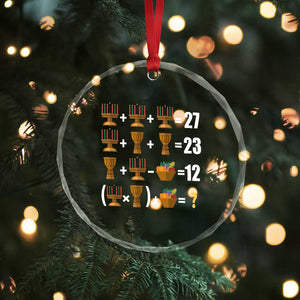 Funny 67 Kwanzaa Math Crystal Glass Ornament Six Seven Meme Kinara Candles African American Christmas TS11 Print Your Wear