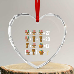 Funny 67 Kwanzaa Math Heart Crystal Glass Ornament Six Seven Meme Kinara Candles African American Christmas TS11 Transparent Glass 3'' Heart Print Your Wear