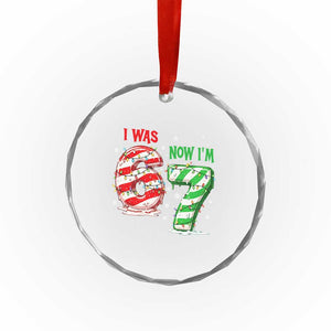 Funny 67 Meme 7 Year Old Birthday Christmas Crystal Glass Ornament I Was 6 Now I Am 7 Brainrot TS11 Print Your Wear
