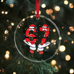 Funny 67 Meme Crystal Glass Ornament Funny Christmas Party Holiday Gift TS12 Print Your Wear